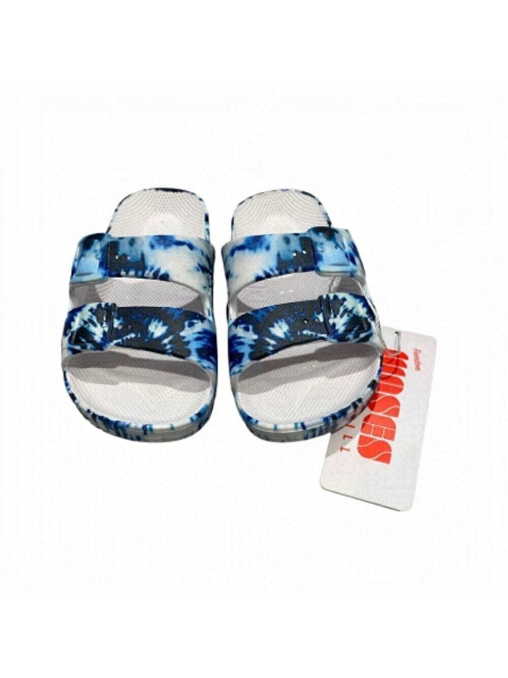 FREEDOM MOSES blue tie dye sandals, size 8-8.5C